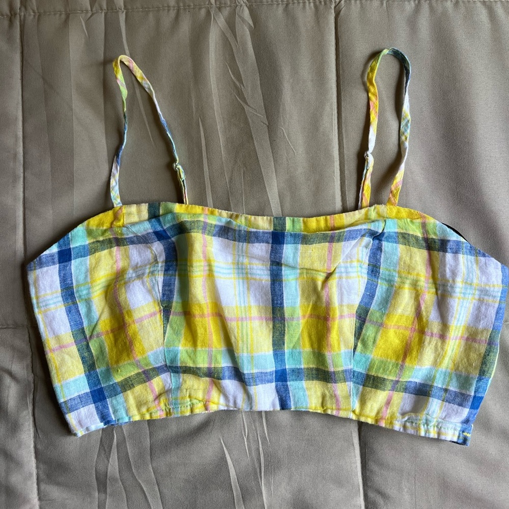 Forever 21 Plaid Yellow Top